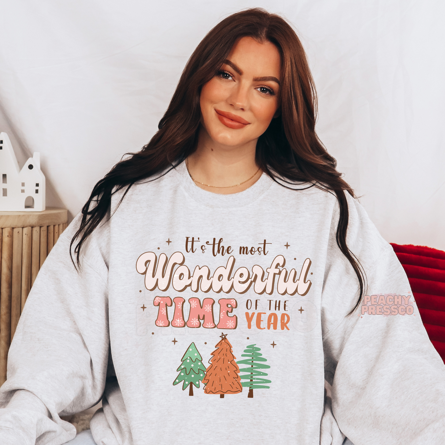 Retro Christmas Tree Tee – Most Wonderful Time of the Year Holiday Apparel