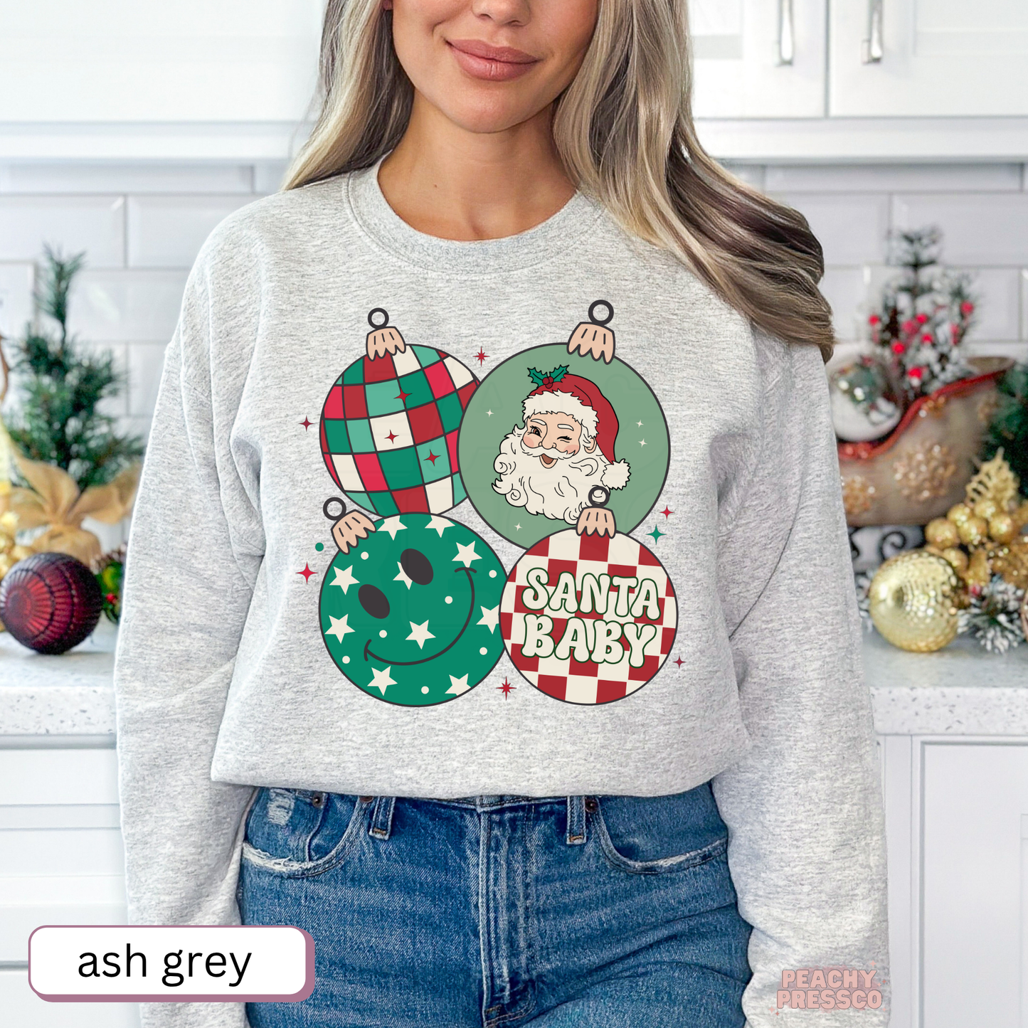 Santa Baby Christmas Ornament Shirt, Holiday Apparel