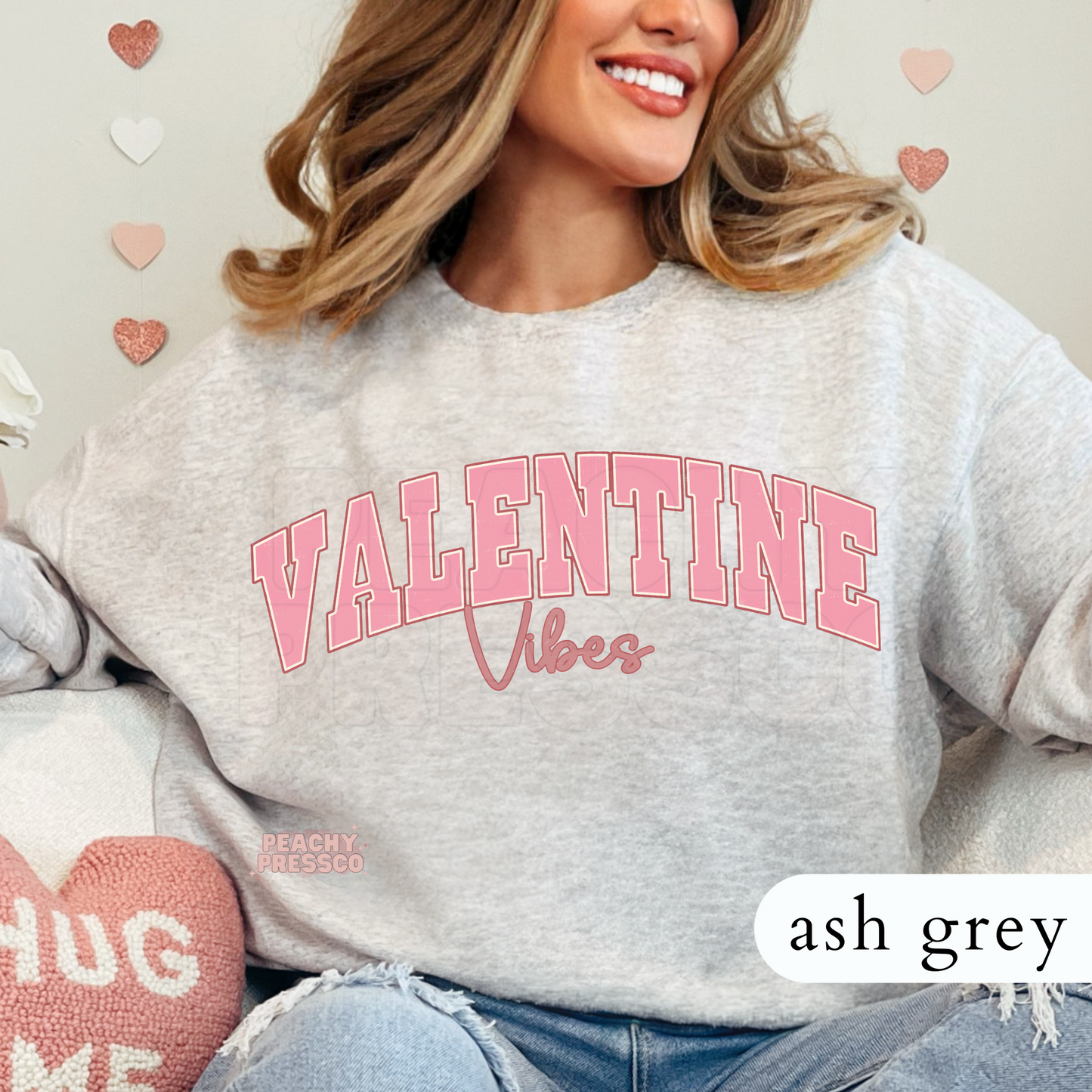 Valentine Vibes – Minimalist Pink Retro Aesthetic Apparel