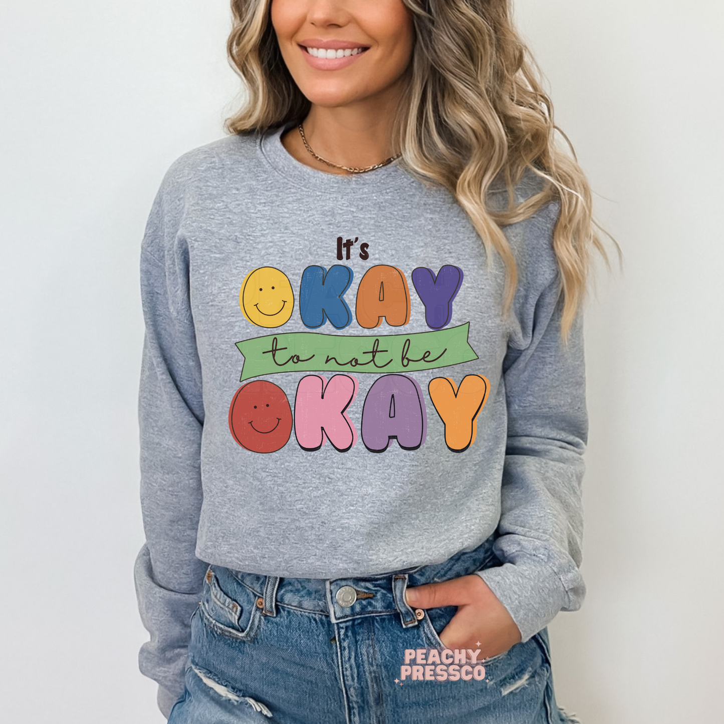 It’s Okay to Not Be Okay T-Shirt – Mental Health Support Apparel, Bright Colorful Uplifting Message