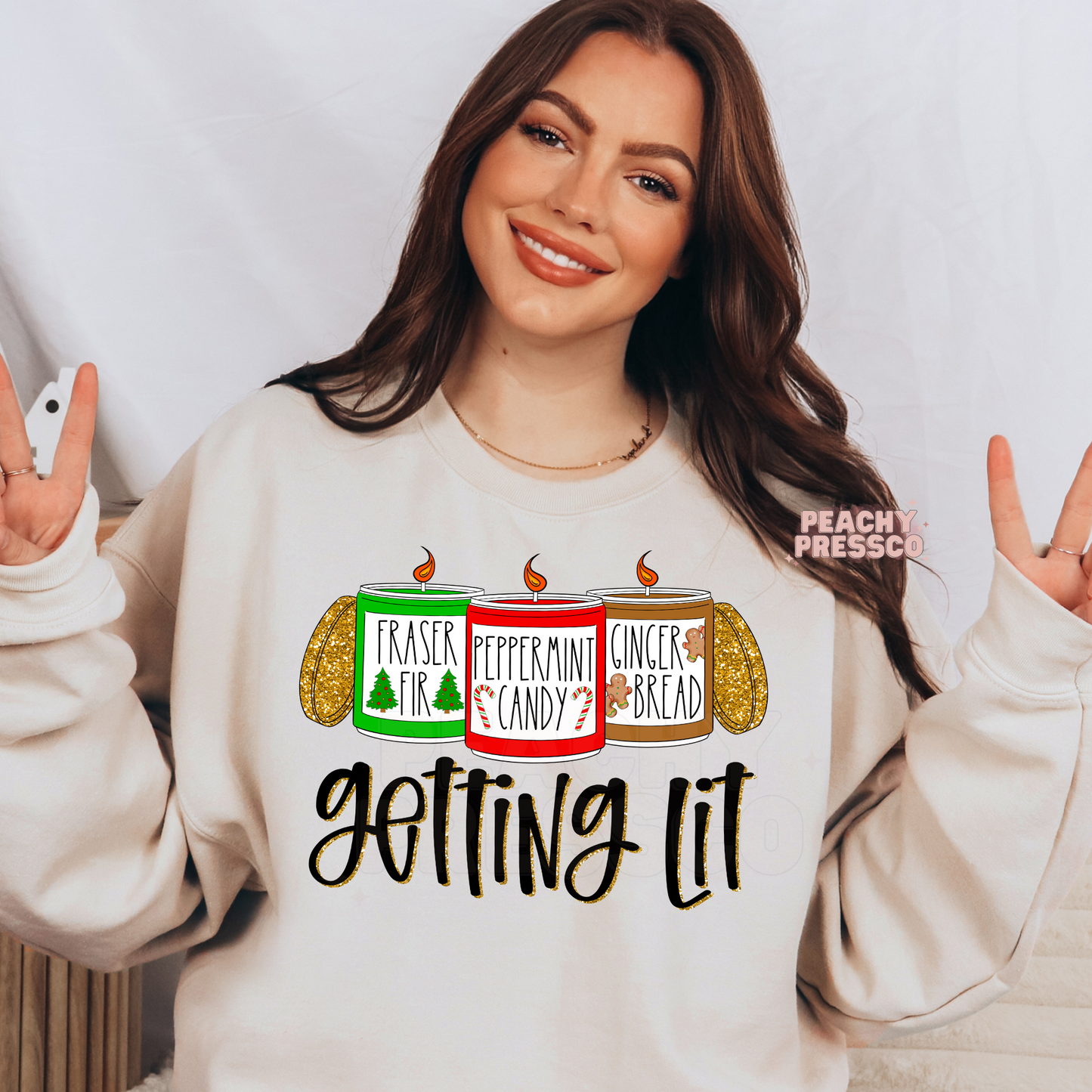 Getting Lit Christmas Candles T-Shirt – Funny Holiday Lights Apparel