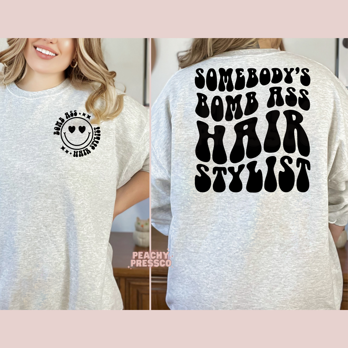 Somebody’s Bomb Ass Hair Stylist Shirt – Retro Funny Hairdresser Apparel