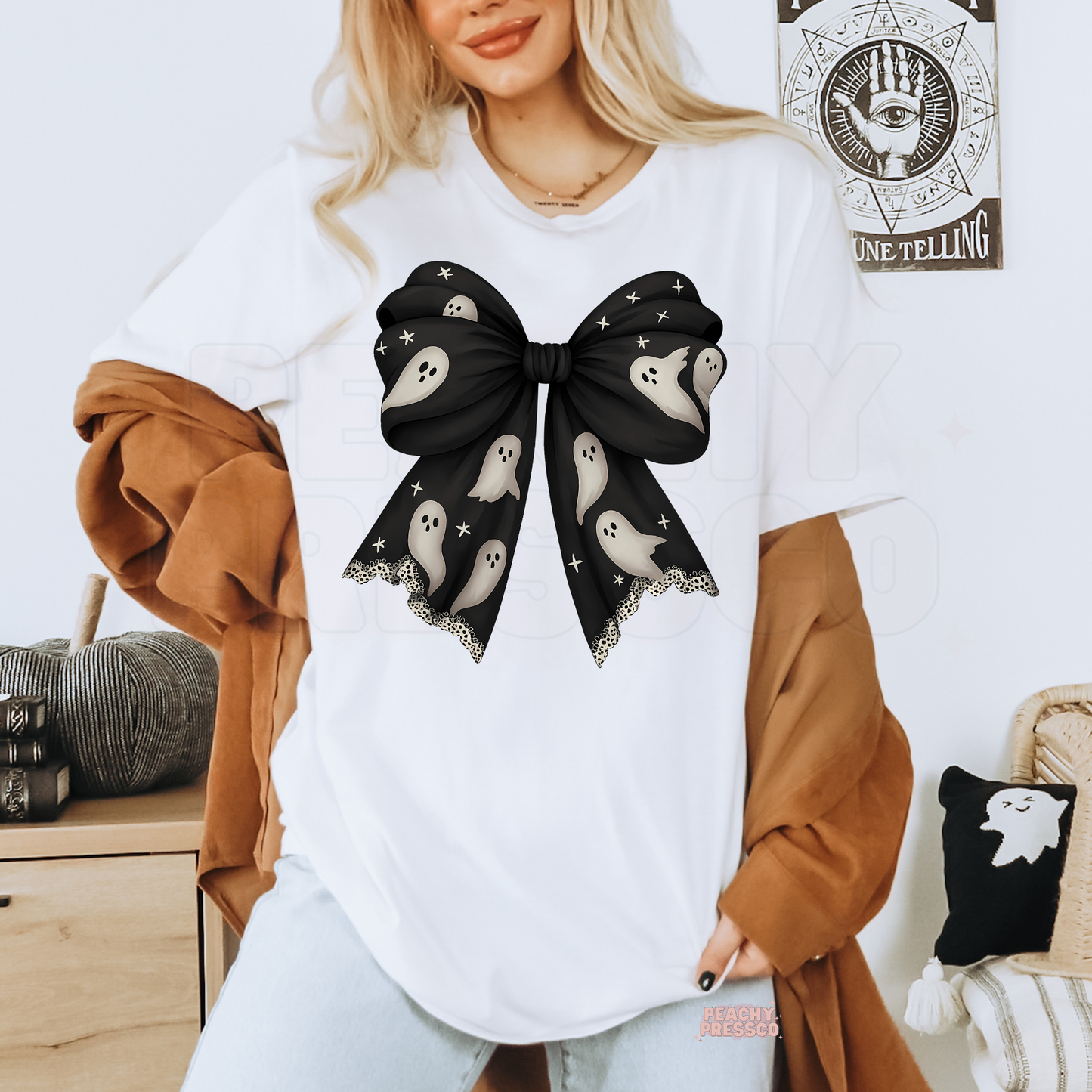 Ghost Bow Halloween Shirt | Cute & Spooky Vibes Apparel