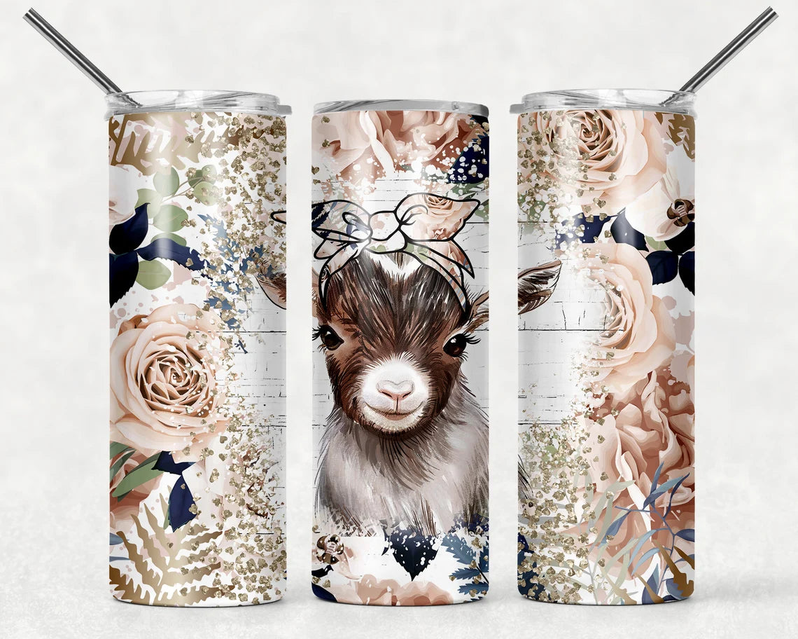 Floral, Sunflower Goat Tumbler