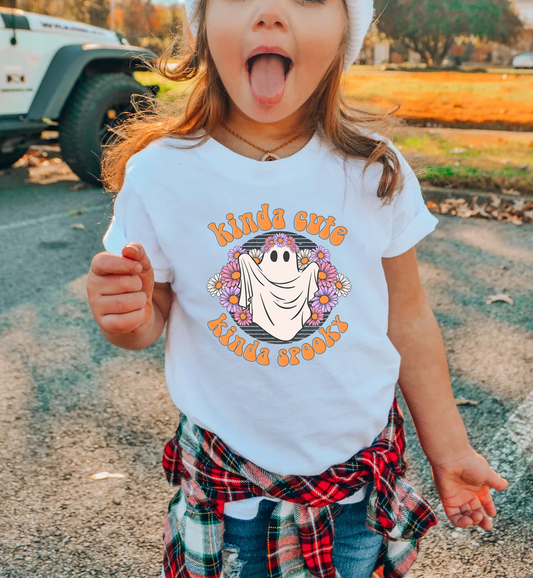 Kinda Cute Kinda Spooky Ghost Tee | Fun Halloween, Kids Apparel