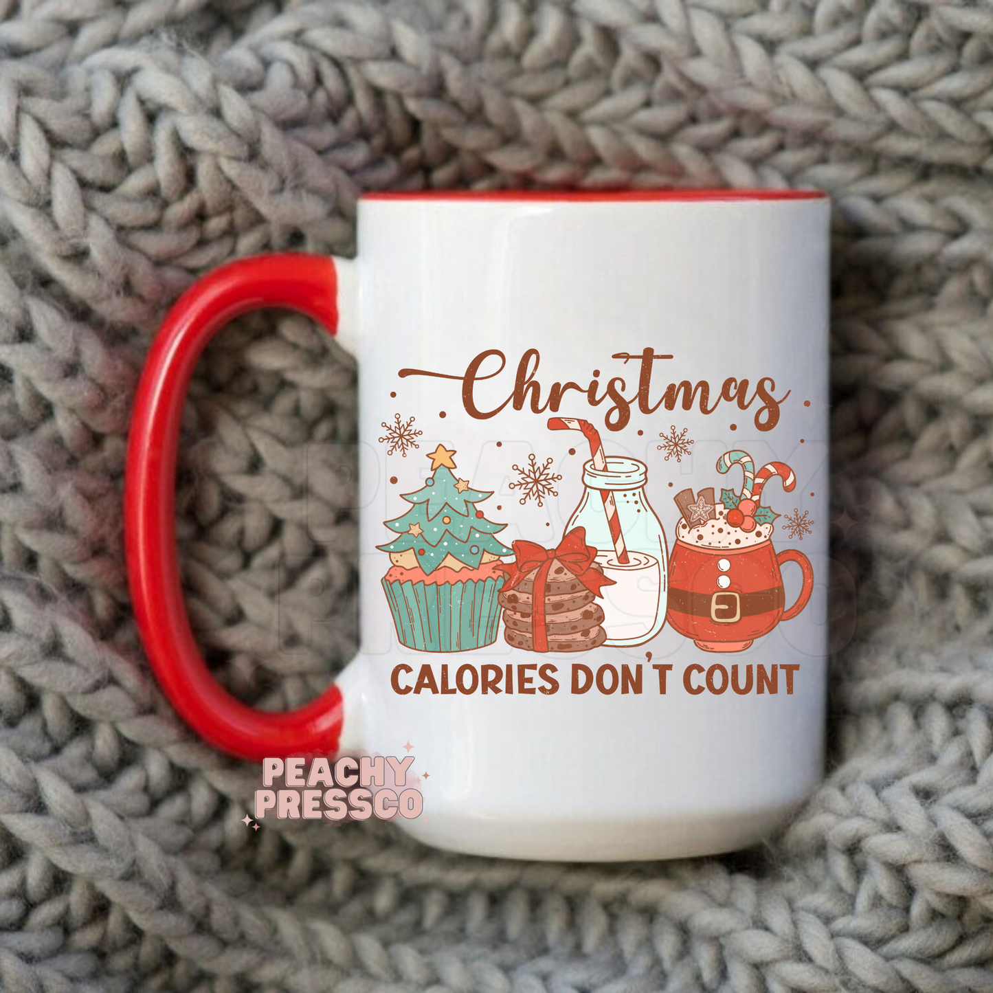 Christmas Calories Don’t Count Mug – Cute Holiday Sweets Design