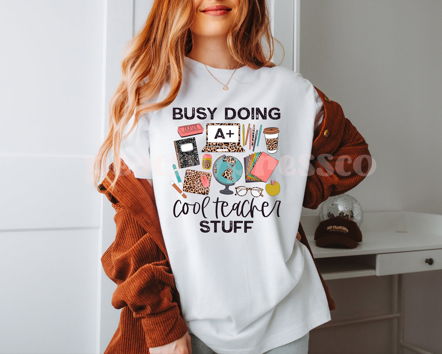 Busy Doing Cool Teacher Stuff T-Shirt – Fun Back to School Apparel