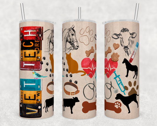 Vet Tech Tumbler – 20oz Animal Care Gift for Veterinary Workers