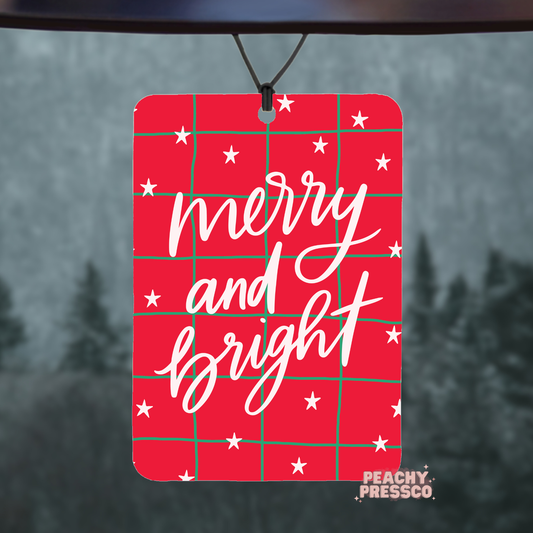 Merry and Bright Christmas - Car Air Freshener