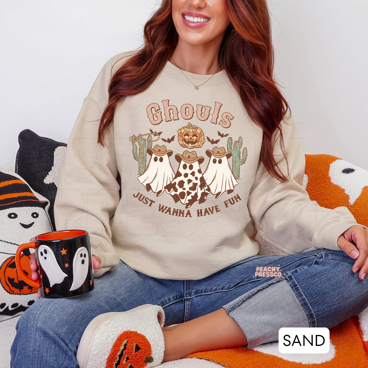Ghouls Just Wanna Have Fun Western Halloween Shirt – Cowgirl Ghost Sweatshirt – Country Apparel