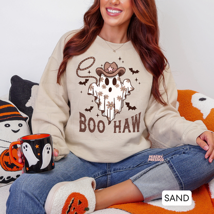 Boo Haw Western Ghost T-Shirt – Cowgirl Halloween – Country Sweatshirt, Apparel