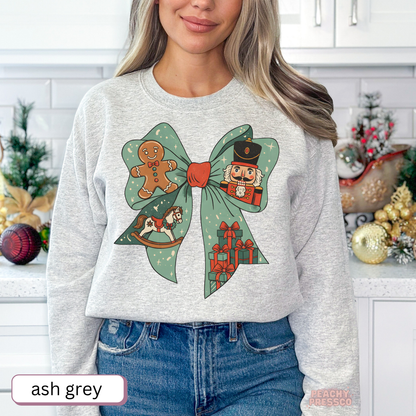 Nutcracker, Gingerbread Christmas Bow Shirt | Festive Holiday Apparel