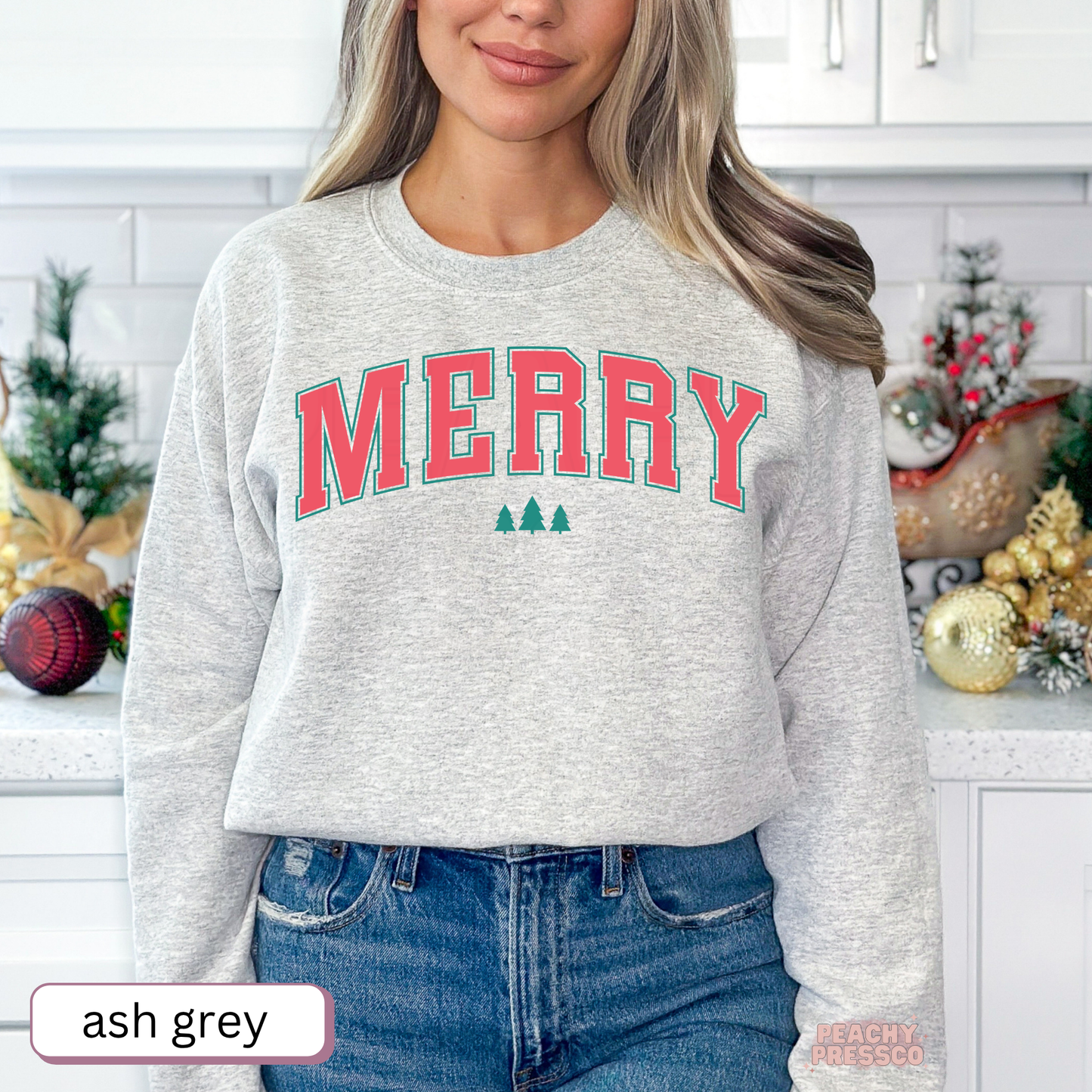 Merry Christmas Sweatshirt | Classic Retro Holiday Apparel