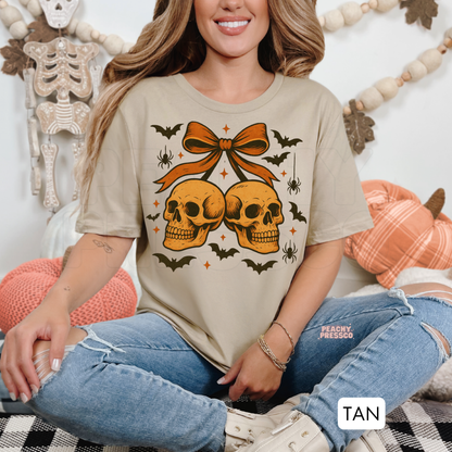 Cherry Skull Shirt, Gothic Crewneck | Cute Spooky Halloween Apparel