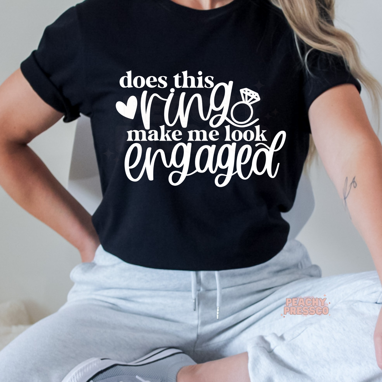 Does This Ring Make Me Look Engaged - Engagement Sweatshirt