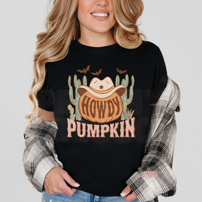 Howdy Pumpkin Western Halloween Shirt – Cowboy Hat Pumpkin, Country Apparel