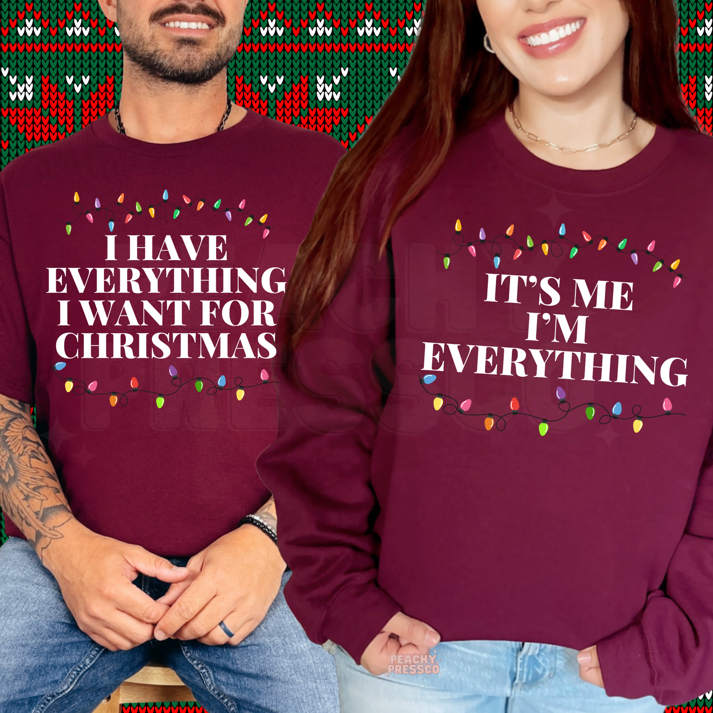 Christmas Lights Couple Shirts – Funny Matching Holiday Apparel