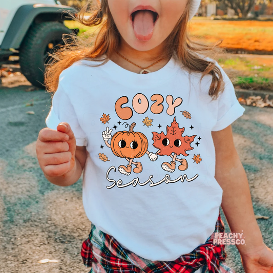 Cozy Season Pumpkin & Leaf Kids Apparel