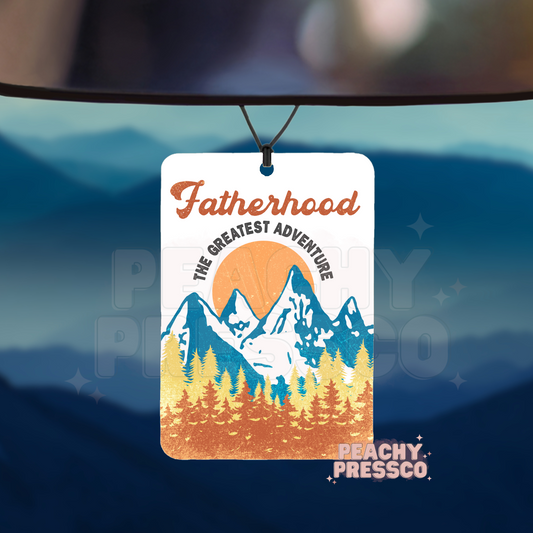 Fatherhood Adventure Mountain Car Air Freshener