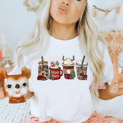 Mama Moose Holiday Shirt – Cozy Christmas Drink Theme Apparel