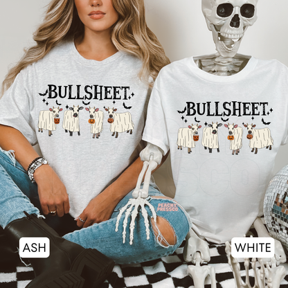 Funny Bull Sheet Halloween Shirt – Cow Costume Sweatshirt – Western Crewneck, Apparel