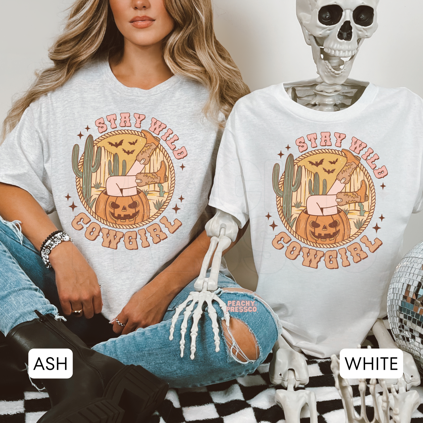 Stay Wild Cowgirl Halloween Shirt – Pumpkin Western Sweatshirt – Spooky Rodeo Country Apparel