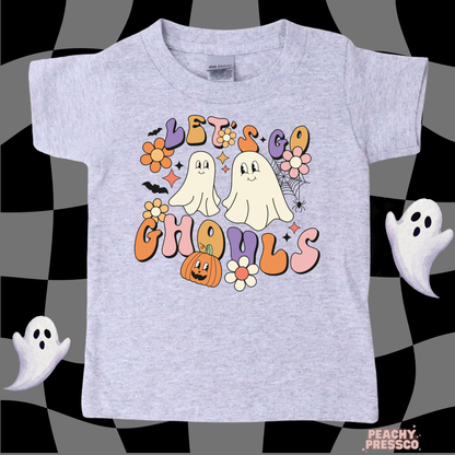 Let’s Go Ghouls Halloween Shirt – Cute Ghost Graphic, Kids Apparel