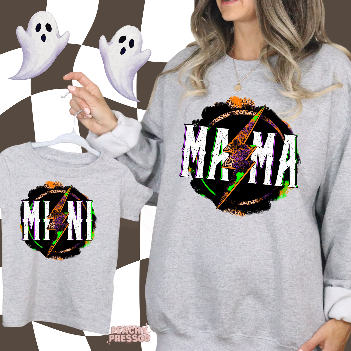 Mama & Mini Lightning Bolt Matching Shirts | Halloween Vibes Apparel