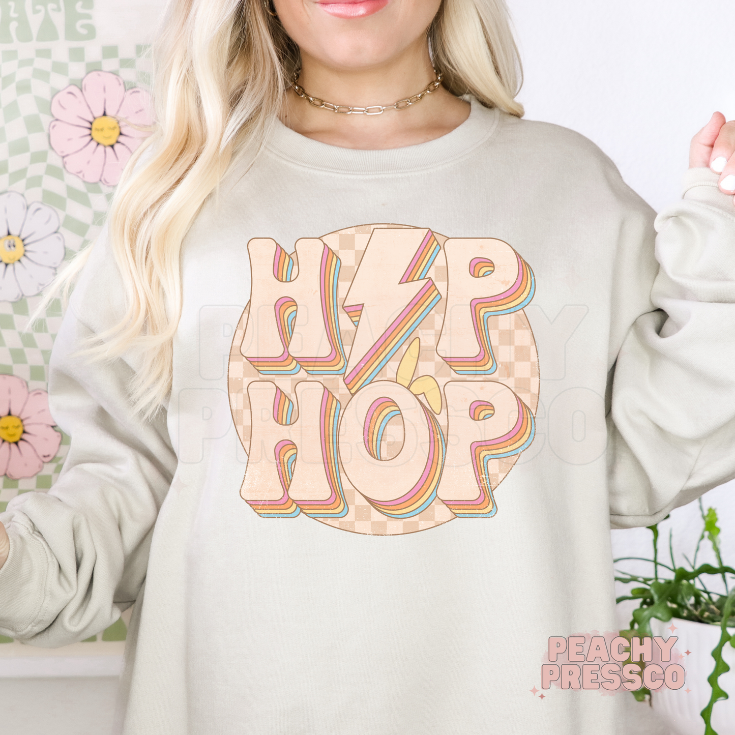 Retro Hip Hop Easter T-Shirt – 70s Lightning Bolt Spring Apparel