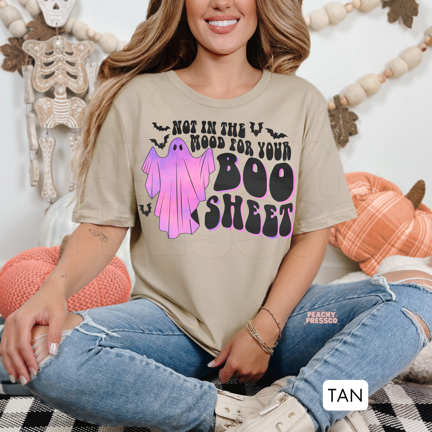 Pink Ghost, Not in the Mood for Your Boo Sheet Shirt – Funny Halloween Ghost Apparel