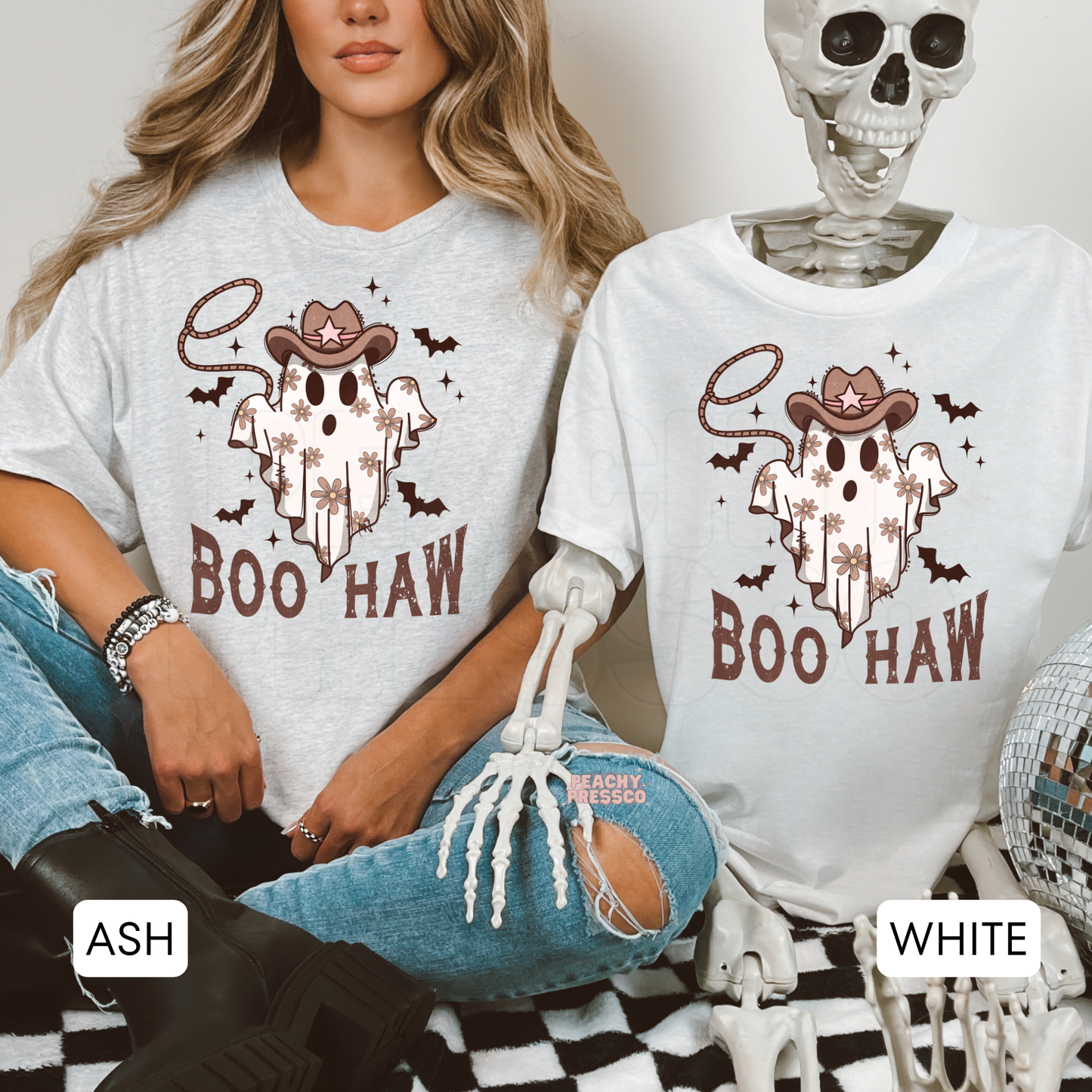 Boo Haw Western Ghost T-Shirt – Cowgirl Halloween – Country Sweatshirt, Apparel