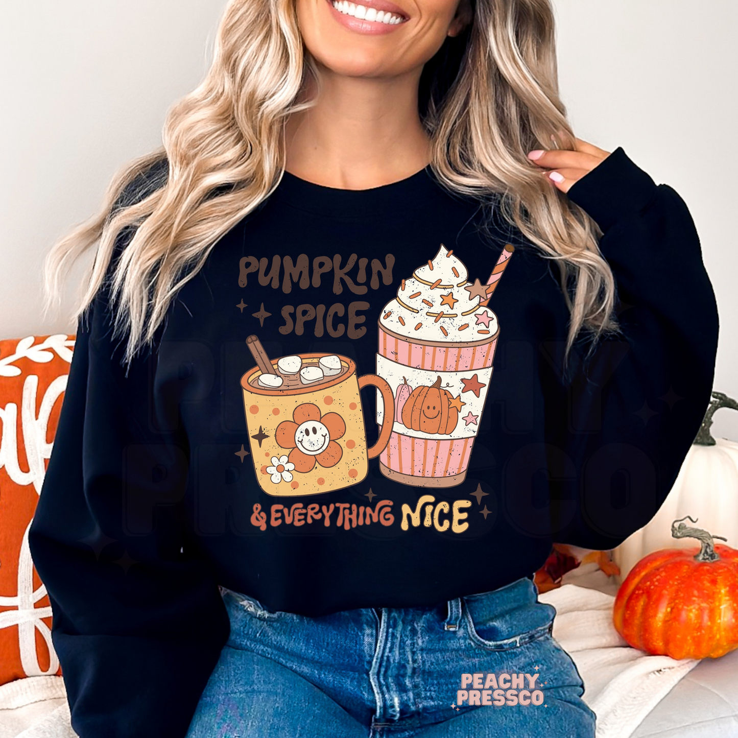 Pumpkin Spice & Everything Nice T-Shirt, Cozy Fall Apparel