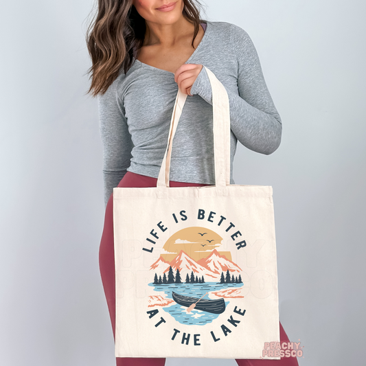 Life Is Better at the Lake Tote Bag – Scenic Adventure Canvas Bag