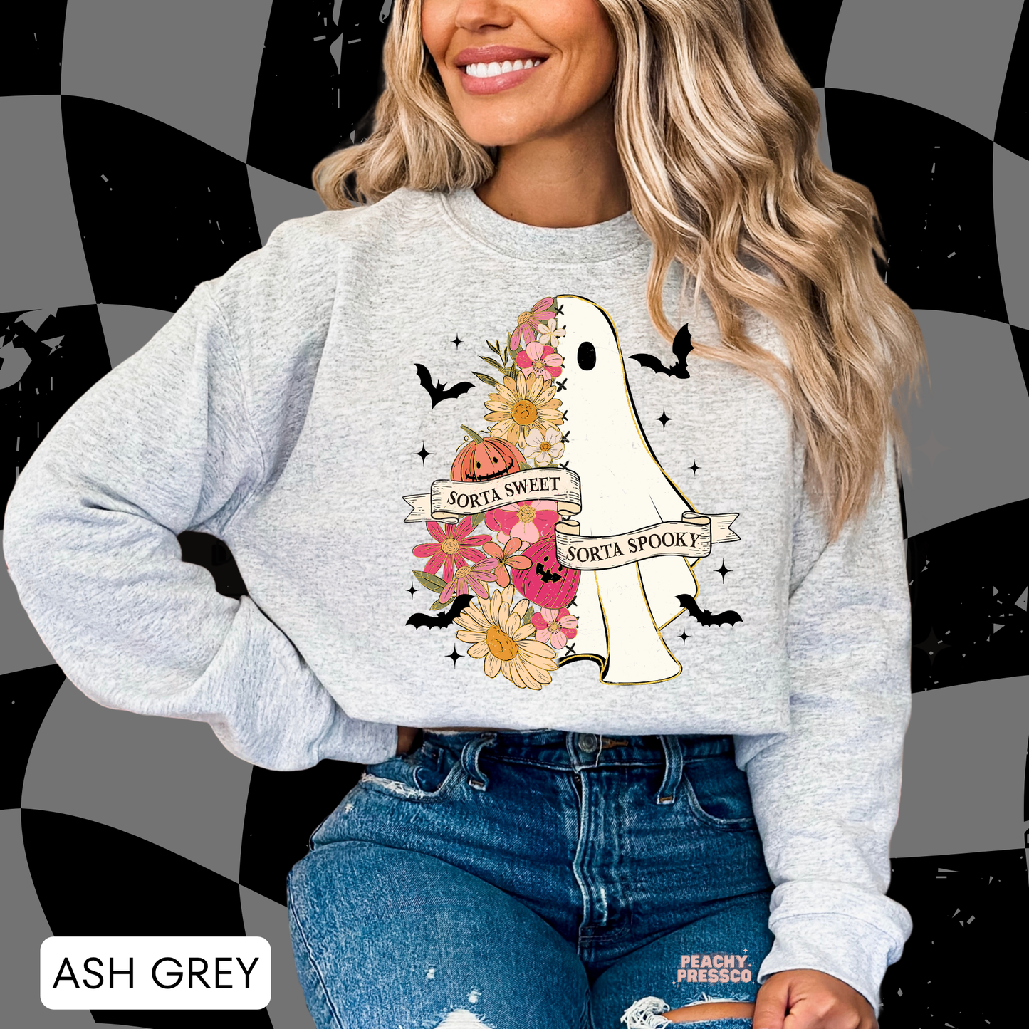 Sorta Sweet Sorta Spooky Ghost Shirt | Fun Halloween Mood Apparel