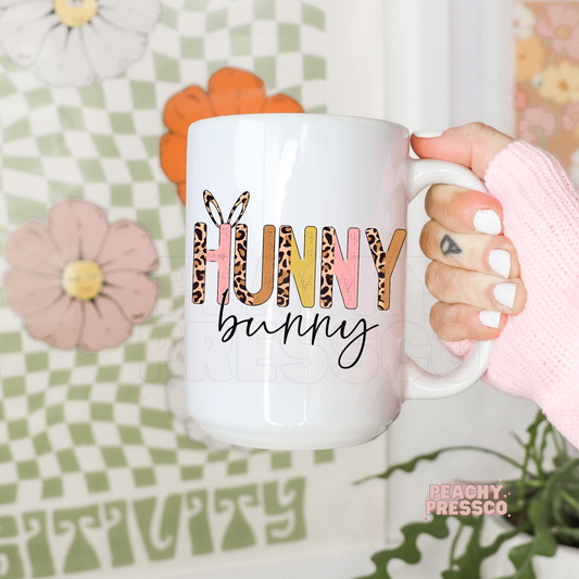 Hunny Bunny Mug – Leopard Print Pastel Easter Coffee Cup