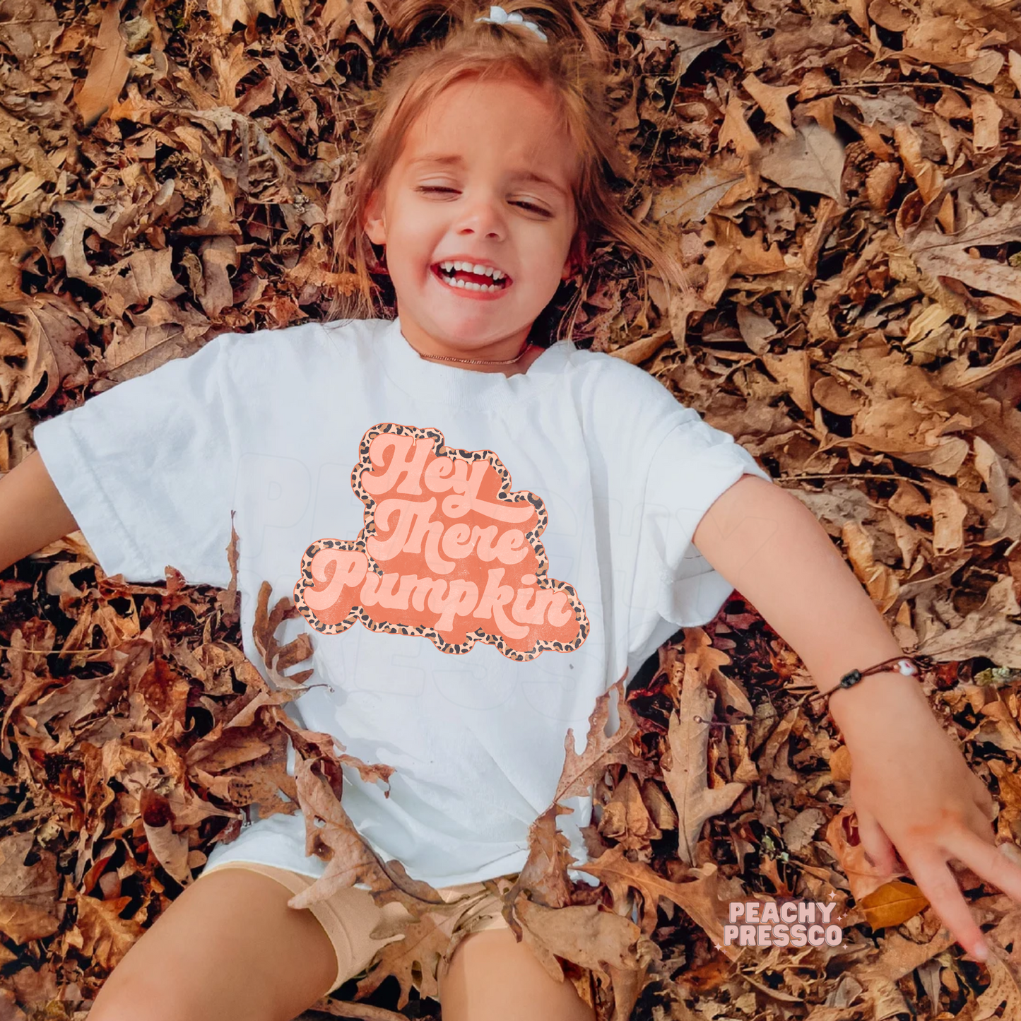 Hey There Pumpkin Leopard Kids Apparel
