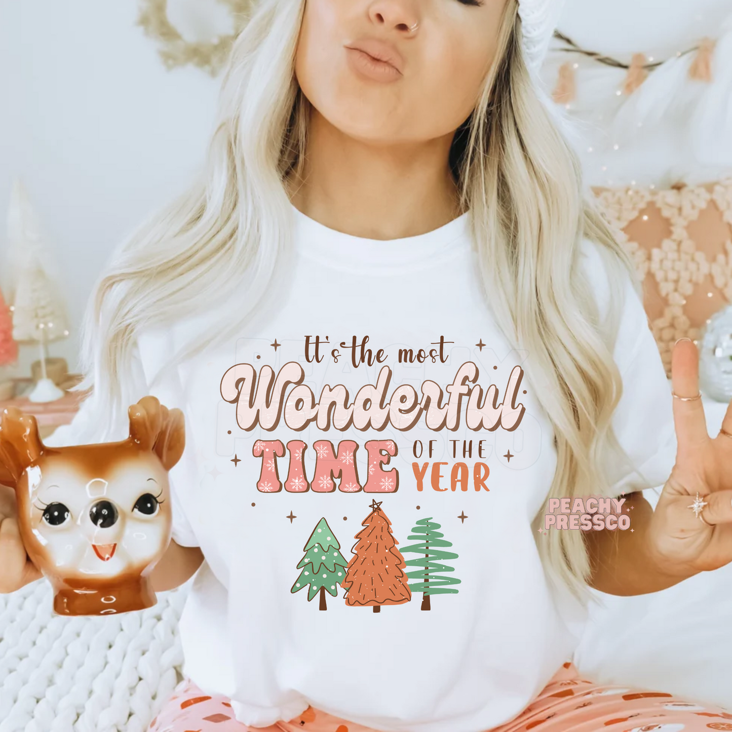 Retro Christmas Tree Tee – Most Wonderful Time of the Year Holiday Apparel