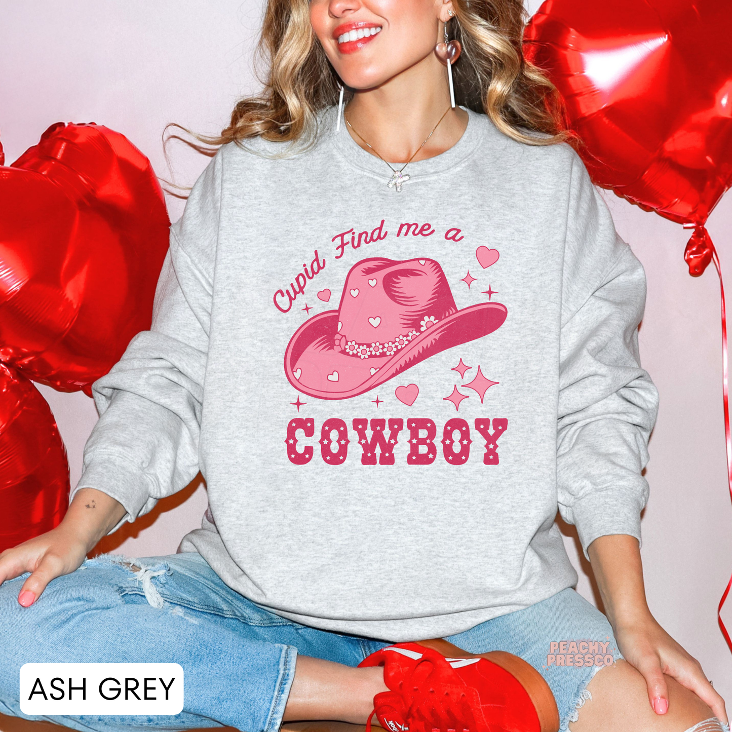 Cupid Find Me a Cowboy Sweatshirt – Cute Western Valentine’s Day Apparel