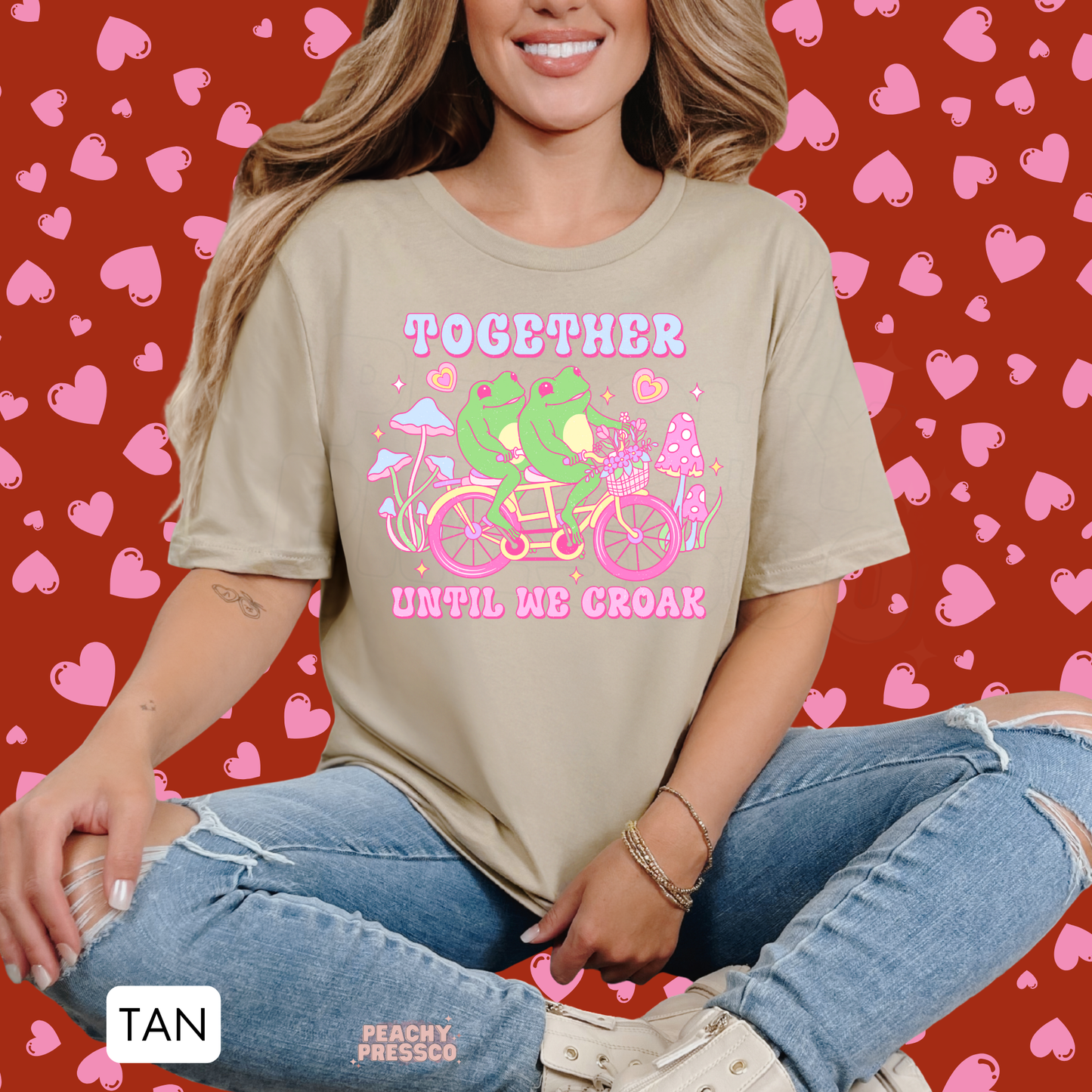 Together Until We Croak Frog Sweatshirt | Cute Couple Valentine’s Day Apparel