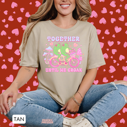 Together Until We Croak Frog Sweatshirt | Cute Couple Valentine’s Day Apparel