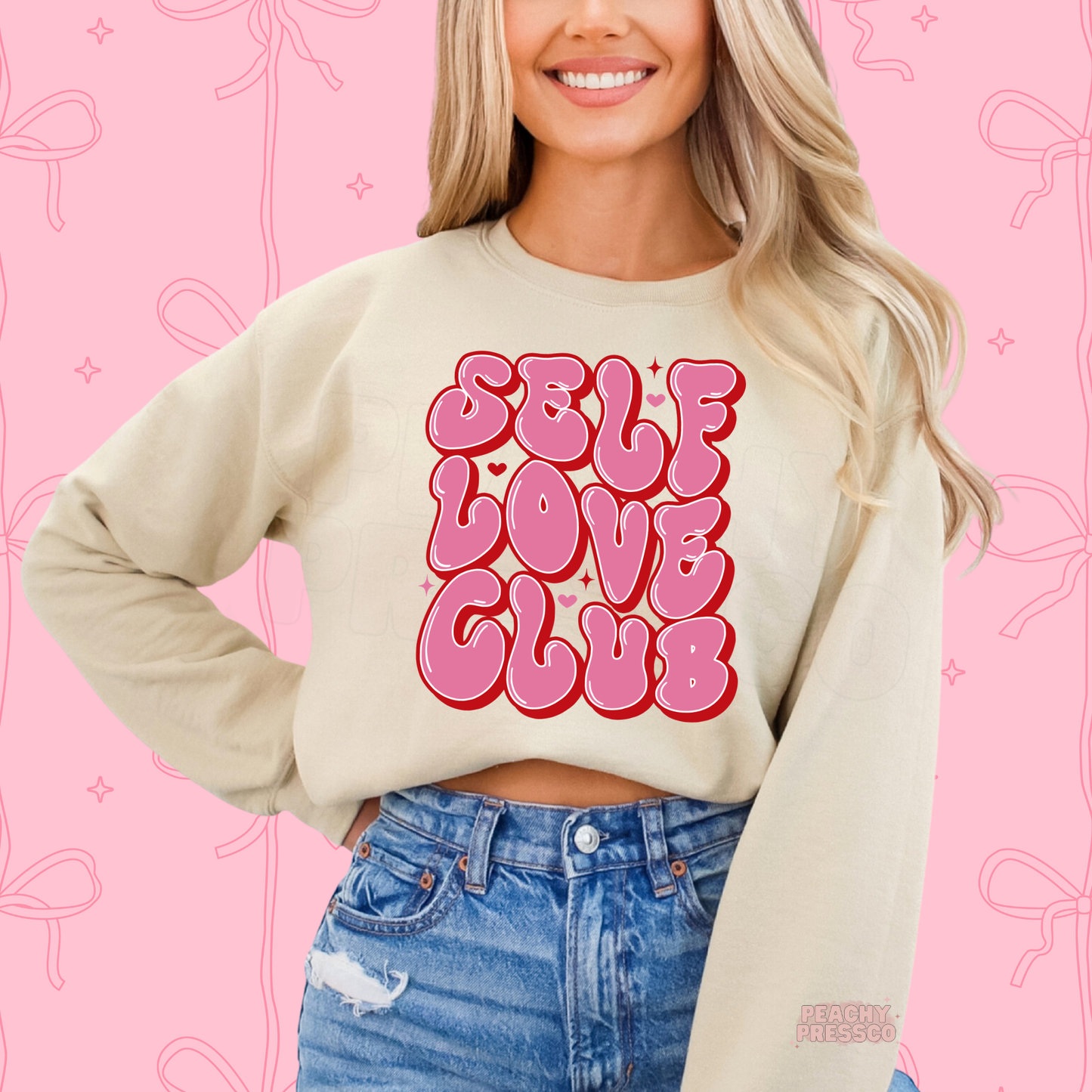 Self Love Club Shirt | Pink Retro Heart, Valentine’s Day Apparel