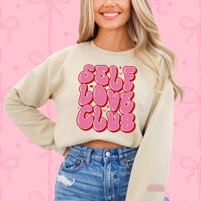 Self Love Club Shirt | Pink Retro Heart, Valentine’s Day Apparel