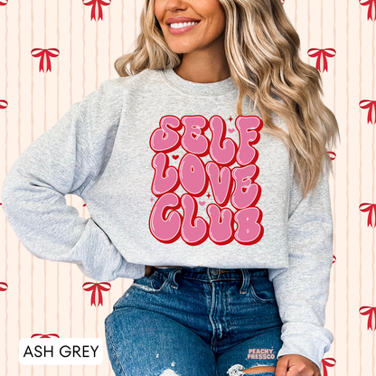 Self Love Club Shirt | Pink Retro Heart, Valentine’s Day Apparel