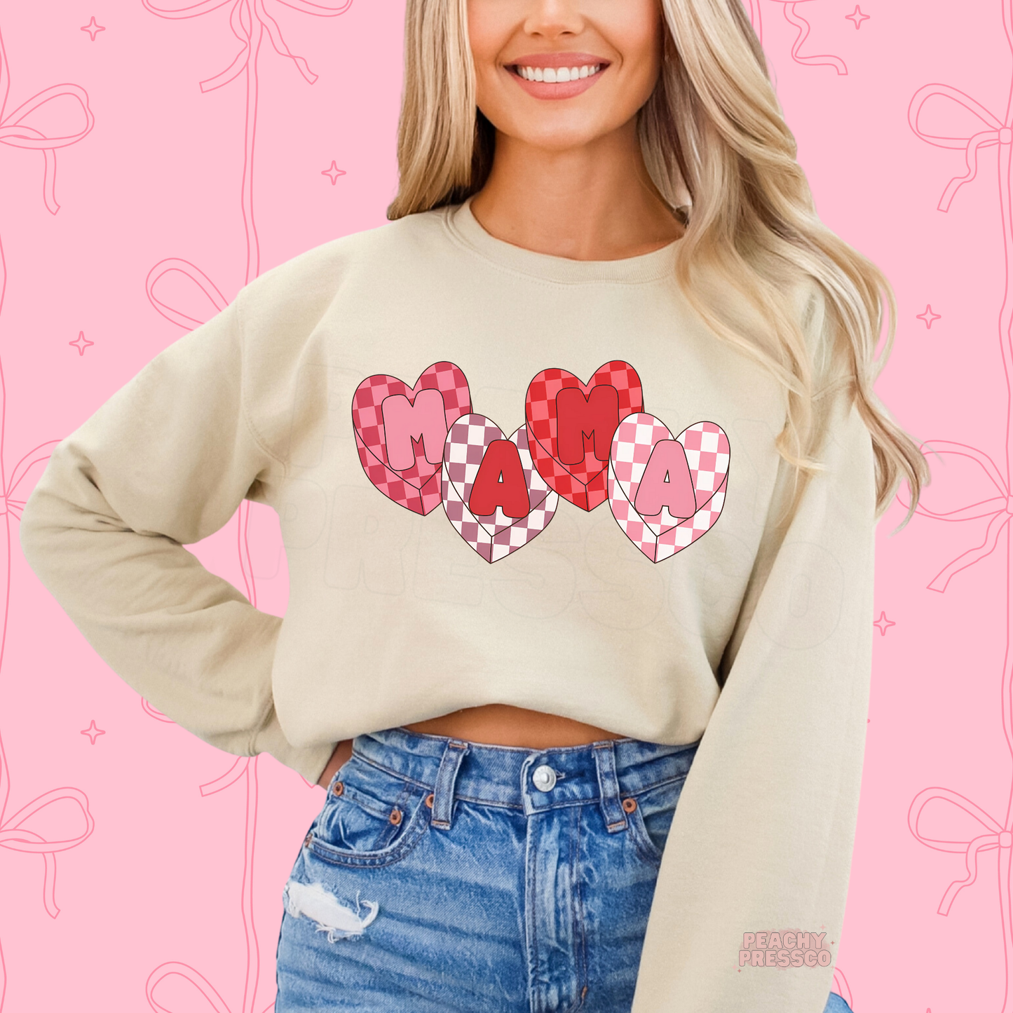 Cute Mama Heart Sweatshirt | Valentine’s Day Apparel