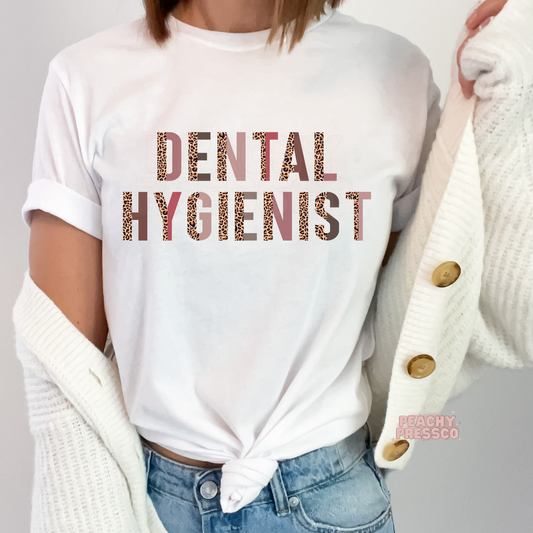 Dental Hygienist Sweatshirt – Leopard Print Graphic Apparel