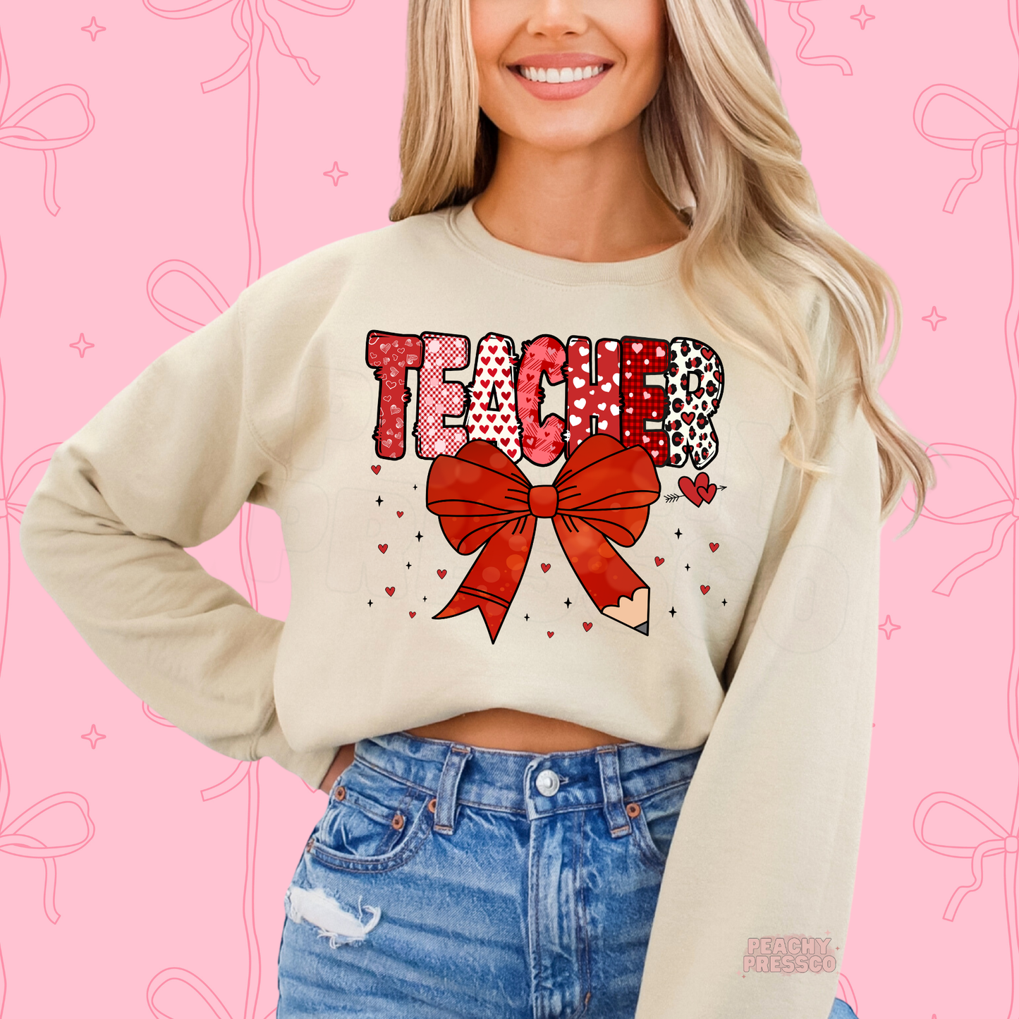 Cute Teacher Love Bow Shirt | Valentine’s Day Apparel