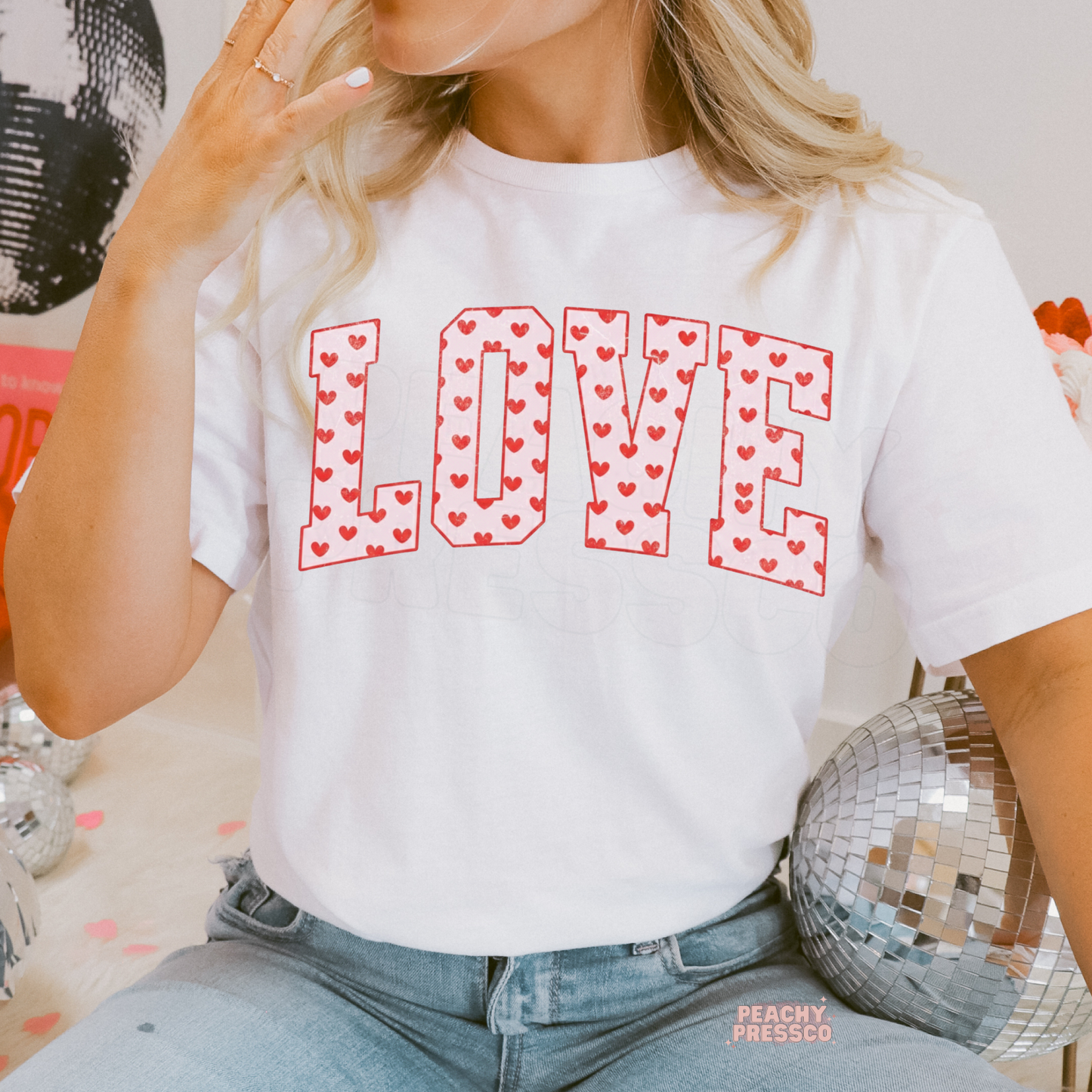 Love Heart Letter Sweatshirt | Cute Red Heart, Valentine’s Day Apparel