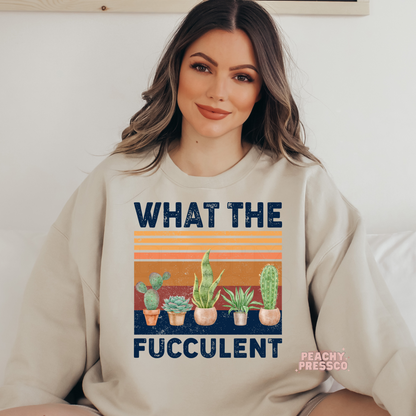 What the Fucculent Retro Succulent T-Shirt – Vintage Plant Lover Graphic Apparel