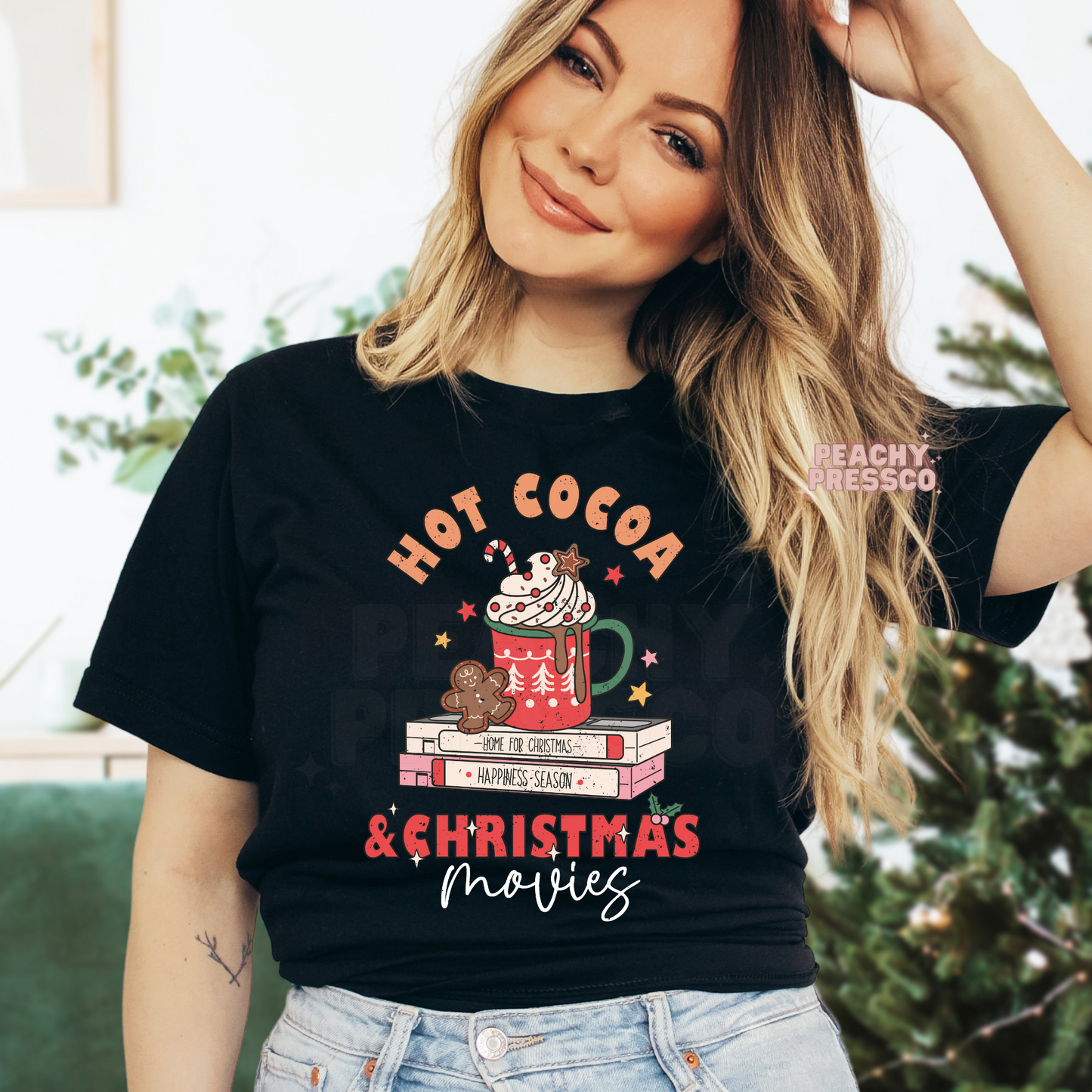 Hot Cocoa & Christmas Movies Hoodie – The Ultimate Cozy Holiday Vibe Apparel