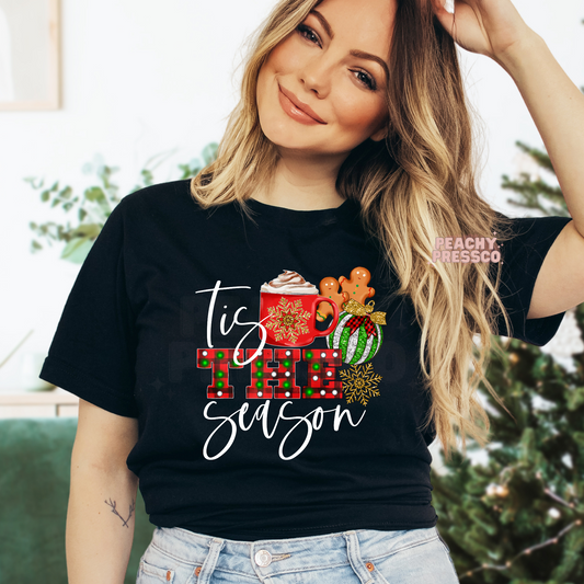 Tis the Season Christmas Icons Sweatshirt – Holiday Mug, Gifts & Cookies
